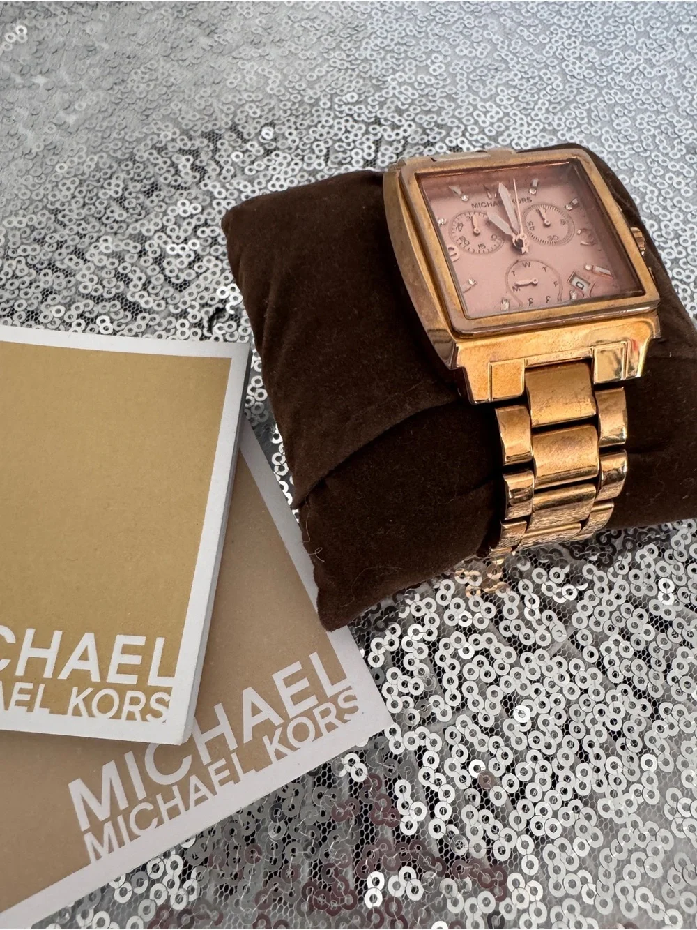Michael Kors Rose Gold Square Chronograph Men’s Watch
